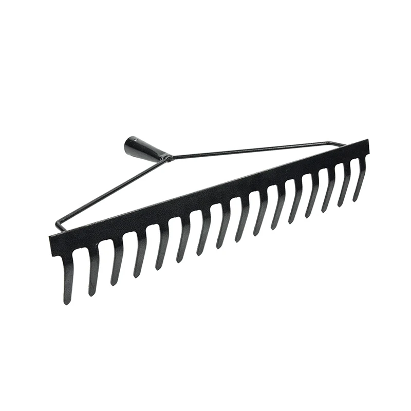 Black Forged Lawn Bow Rake Head with 16 Tines