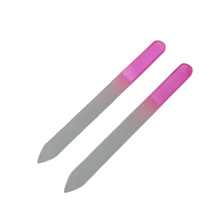 Wholesale file nail glass with case small nano shiner glass nail file Personalized Glass Crystal Nail File