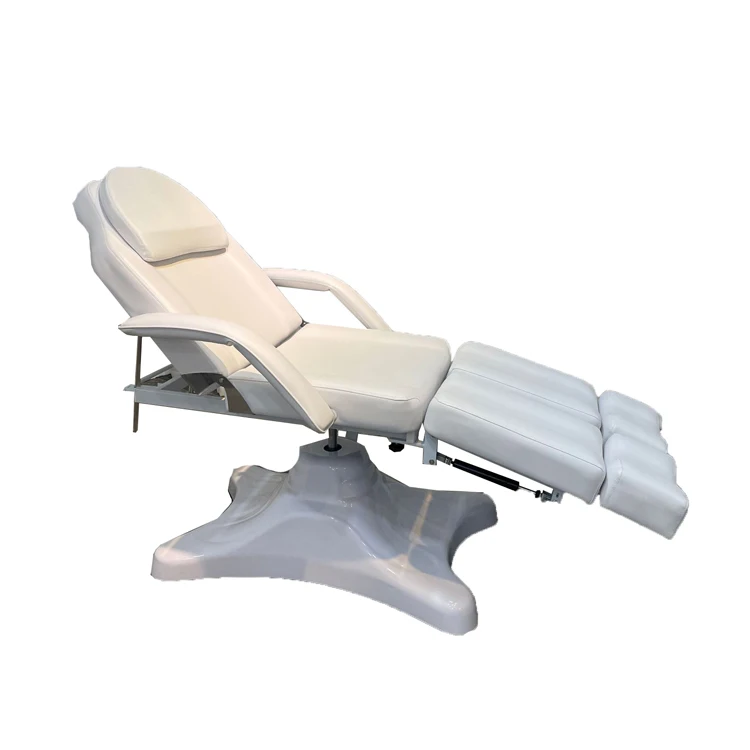 High Quality White Beauty Bed Salon Facial Mass Bed High End Beauty Bed With Hydraulic Adjustment