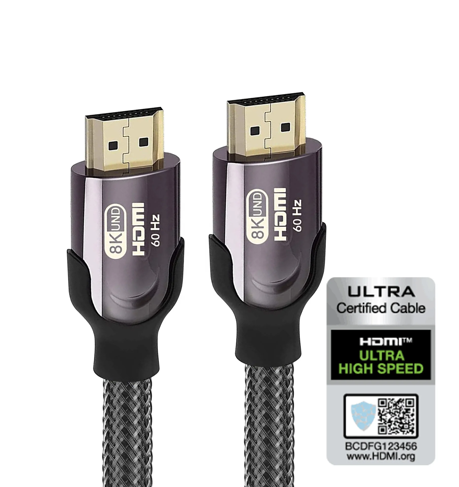 Certified Premium Ultra High Speed HDMI Cable  8k 60Hz 48Gbps YUV444 4K 120Hz HDTV 2.1 HDMI Cable with Ethernet