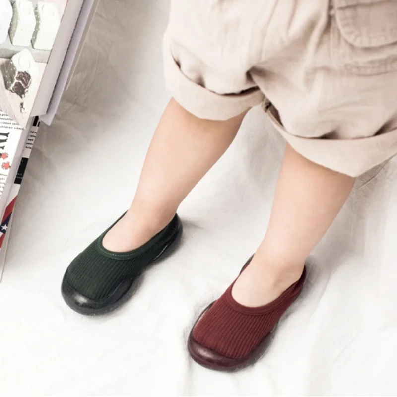 Spring Summer Anti-Slip Soft Rubber Sole Slip-On Breathable Toddler Baby Shoes Baby Sock Shoes