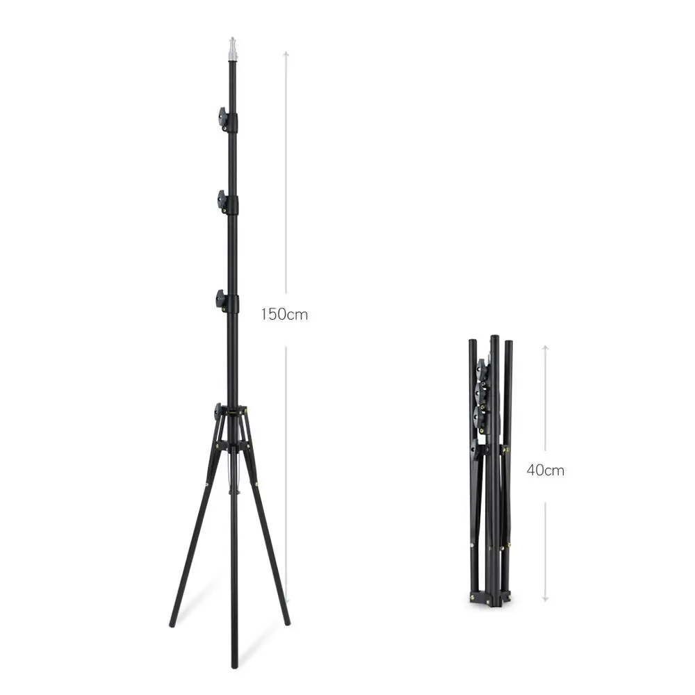 XINTAN 4.9 футов/150 см 4 секции обратный в сложенном виде Универсальный штатив для камеры осветительной стойки прямой трансляции на