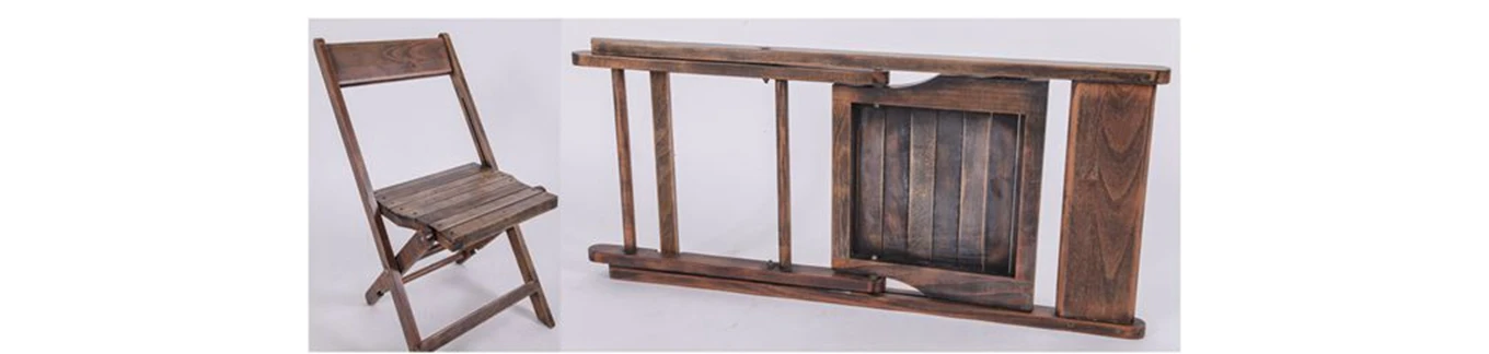 Factory Cheap Wooden Foldable Slatted Chairs for Wedding Banquet Events