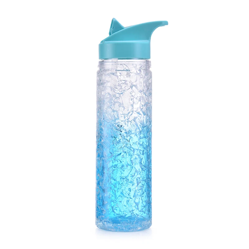 Пластиковые двойные бутылки для воды Botella de agua deportiva vasos sippy с гелевой или силиконовой ручкой и соломинкой