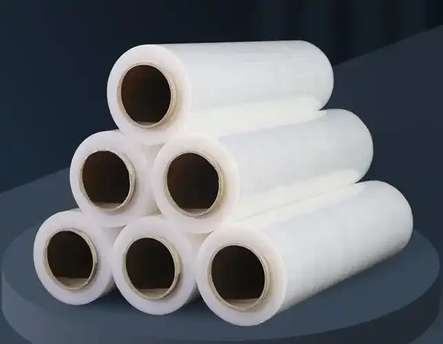 PE Shrink Clear Roll Stretch Film Soft Plastic LLDPE for Packaging Moisture and Waterproof Customizable Logo Printing