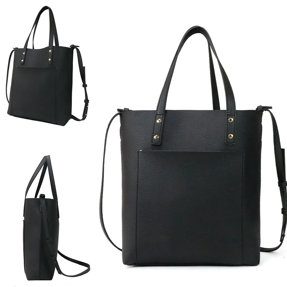 Large capacity solid color PU Pitot bag 2024 new fashion soft leather underarm bag trend personality college student class bag