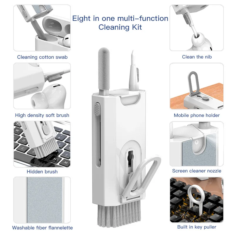 Newest 5 In 1 Multi Function Earphone Earbud Headphone Cleaner Brush Cleaning Tool Kit For Airpod Cleaner