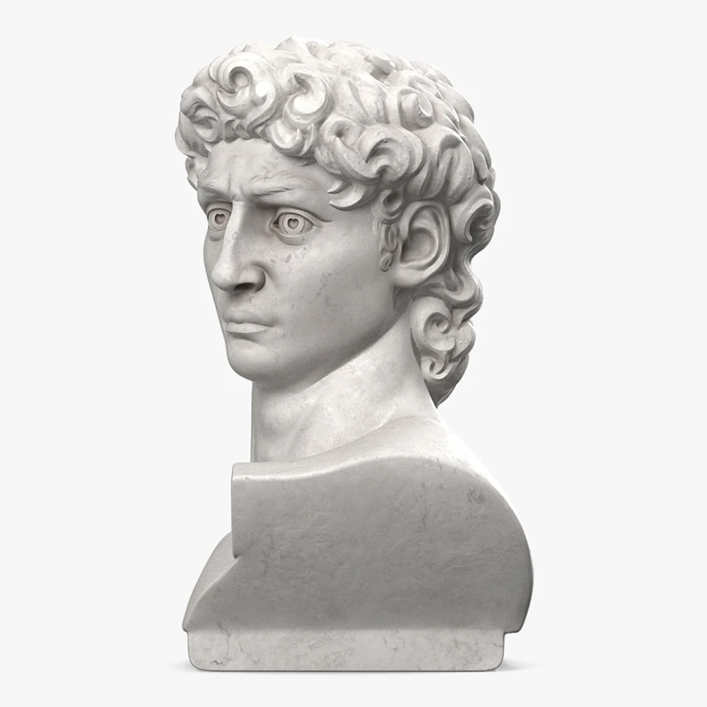 polymer custom Rapid Prototype SLA SLS 3D Printing Service 3D Model for bust of david beautiful marble statue