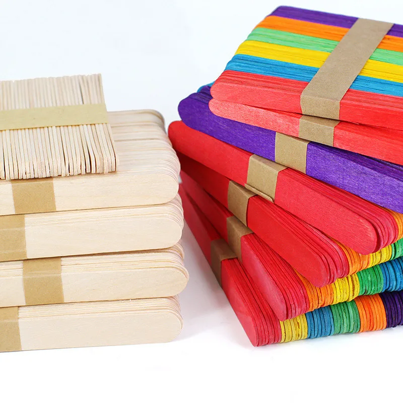 Food Grade Polished Smooth Skin Friendly Wooden Craft Sticks for Kids DIY Handcraft Art