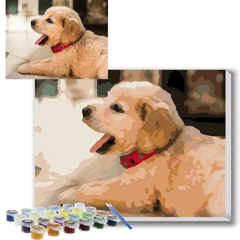 
new design handmade customized pattern diy digital absract oil painting by number kits wall art 