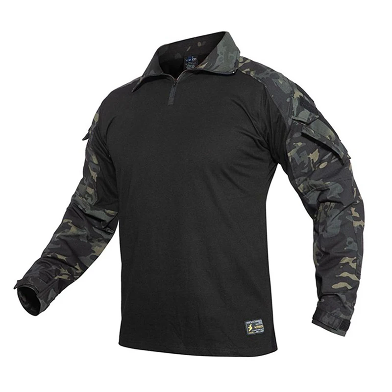 High Quality Multicam Frog Suit Long Sleeve Army T Shirt Pants Tactical Camouflage Men Combat Military