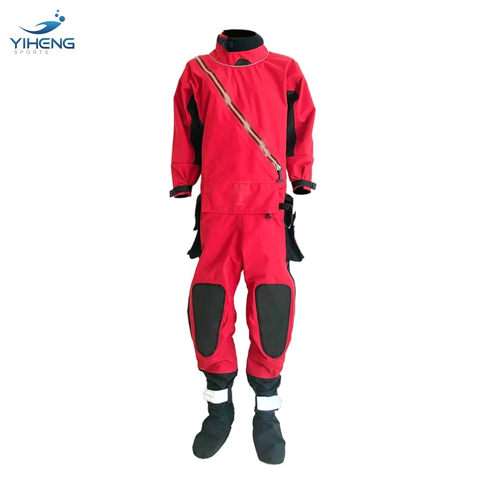 Waterproof Kayak Dry Suit Zipper Diving Drysuit by 320D Wetsuits Men Plus Size 100% Nylon Sportswear Breathable OEM Service