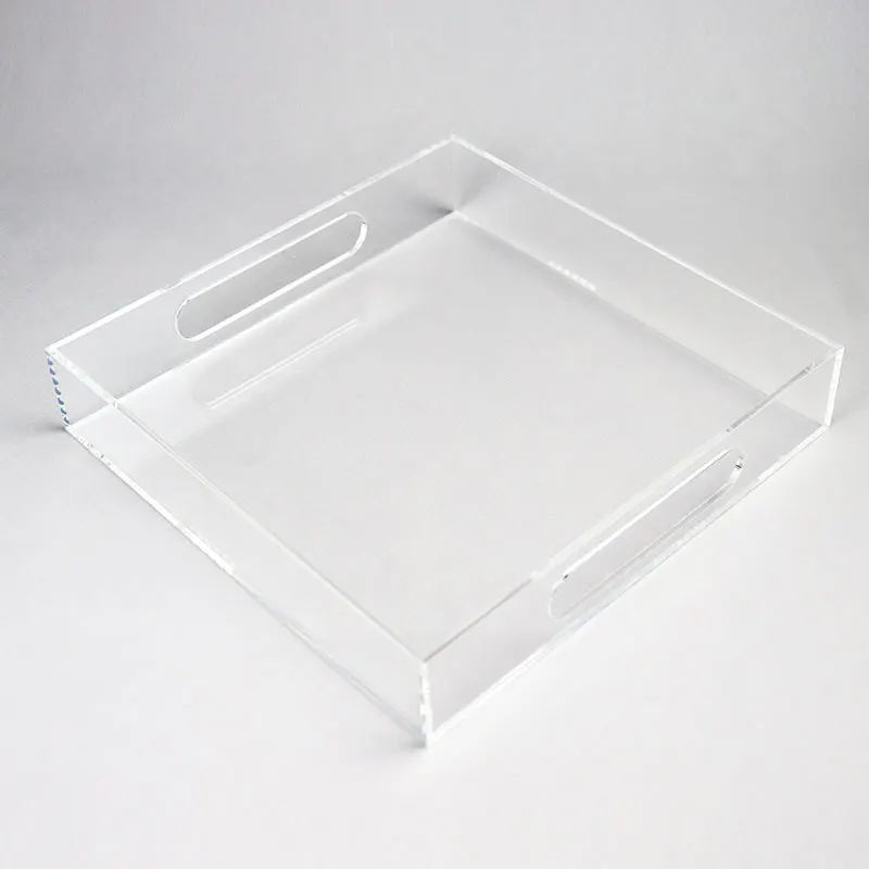 Luxury Hotel or Home Use Acrylic Tray Table Food Coffee Buffet Display Rectangle Decorative Serving Trays
