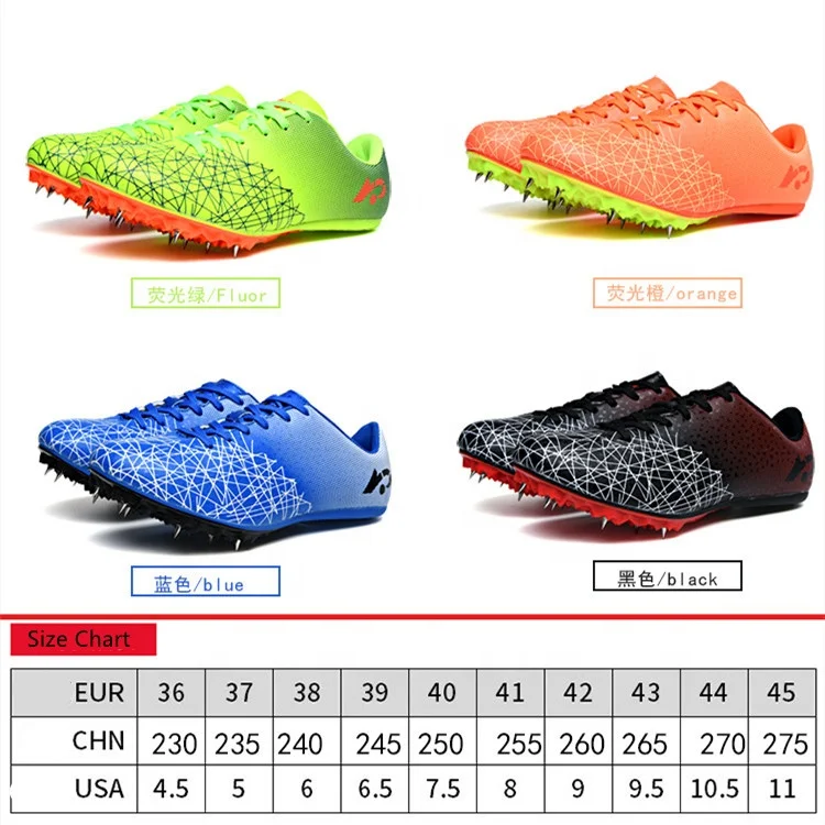 Factory Wholesale Light Weight High Speed Fly Sprint Professional Running Spikes Track and Field Spike Shoes