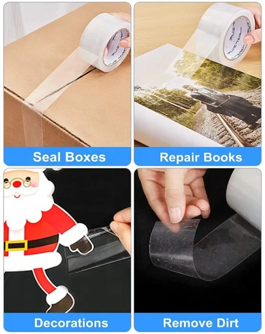 custom clear duct bopp packing adhesive packaging tape adhesive jumbo roll with logo for packaging