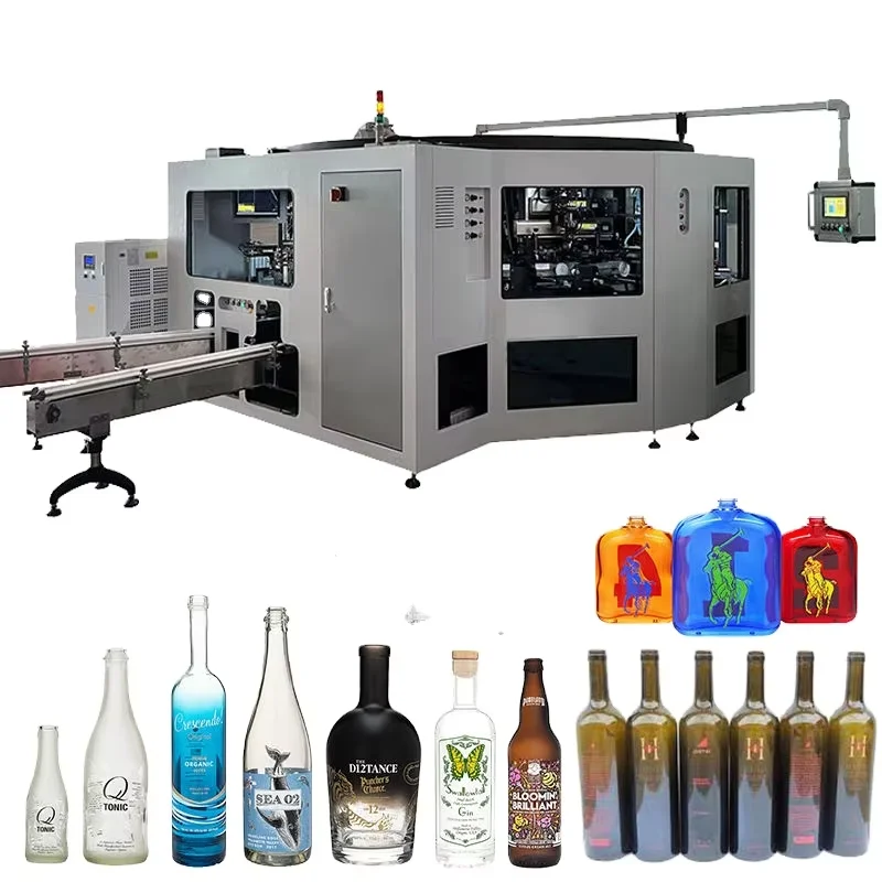 LC Brand New Full Automatic CNC Screen Printing Machine Glass Bottles Cosmetic Jars Polygons Auto Feeding Multicolor Motor PLC