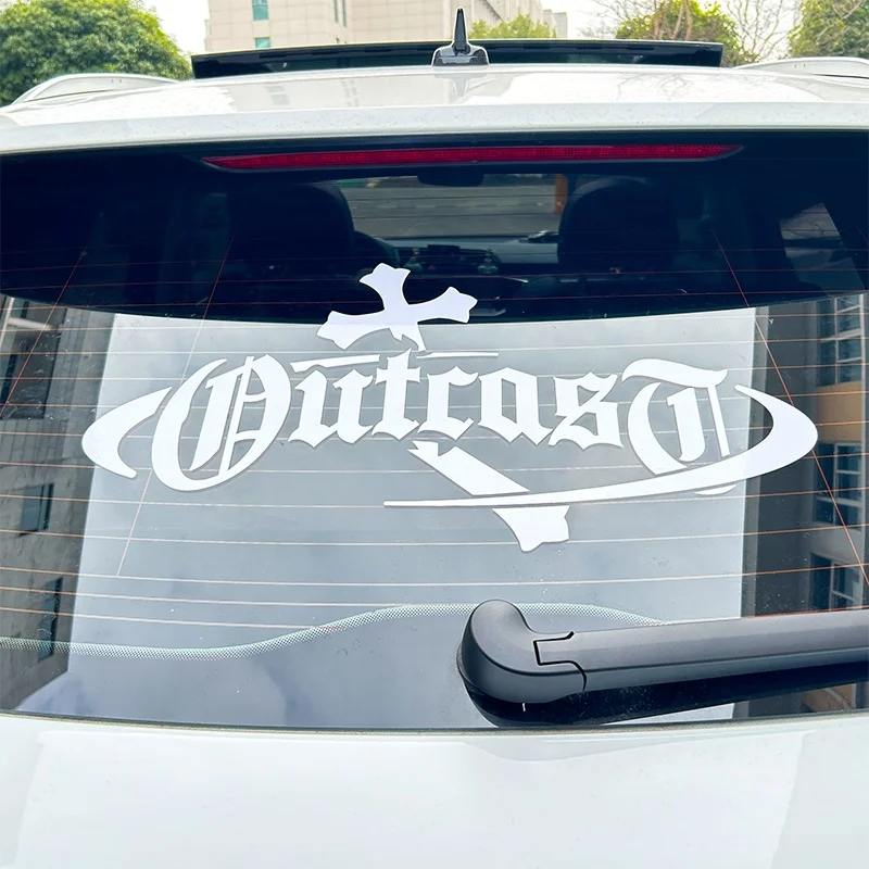 Оптовая продажа надпись с логотипом на заказ автомобильное заднее стекло лобовое автомобиля наклейка УФ-переводом