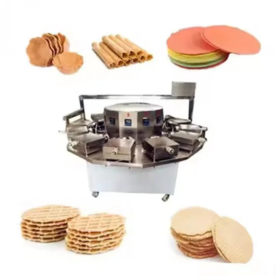 High Capacity Automatic Hard Candy Confectionery Equipment Biskut wafer Mesin Wafer Cookies Machine Chin Snack Cutter