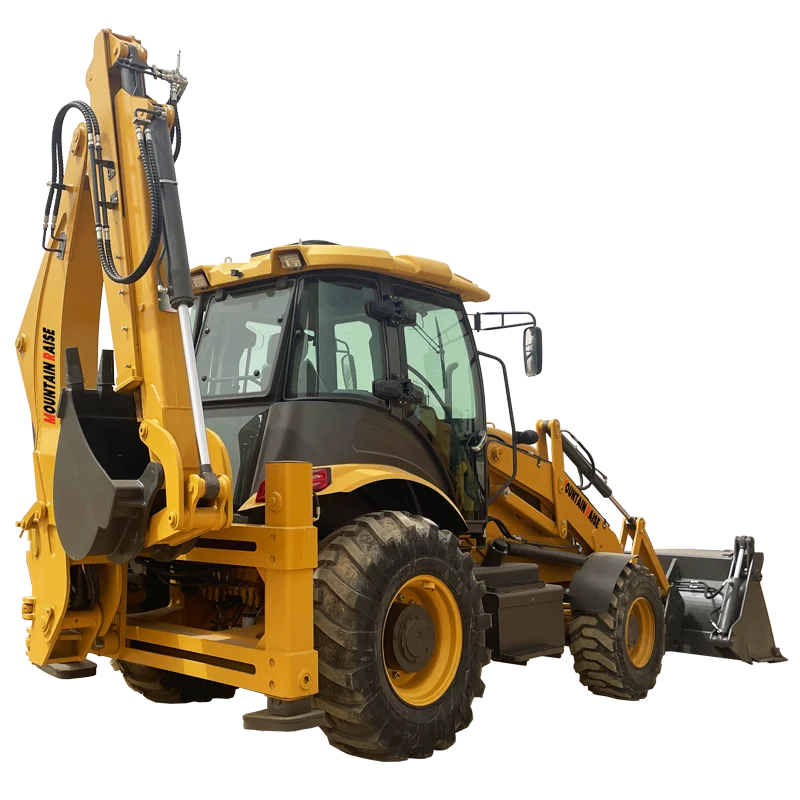 Mountain Raise Backhoe Loaders MR388 Multifunction 4WD Diesel Front End Wheel Loader 3ton Backhoe Tractor Excavator