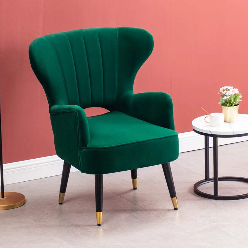 Wholesale Velvet Living Room Modern Sofa Velvet Single Accent Scandinavian Chair