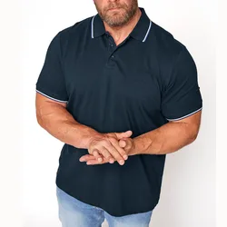 Mens Classic Fit Big And Tall Polo Shirts Short Sleeve  Staff Uniform Solid Soft Cotton Polo Shirt