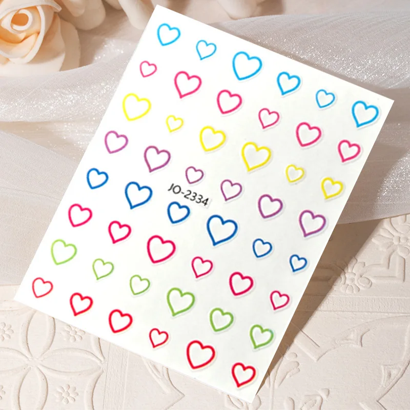Nail Art Accessories Manicure Stickers  colorful heart Nail Stickers Nail Art Stickers