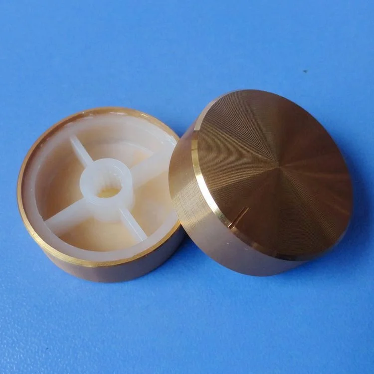 6mm D shaft Aluminum polished potentiometer knob for rotary encoder
