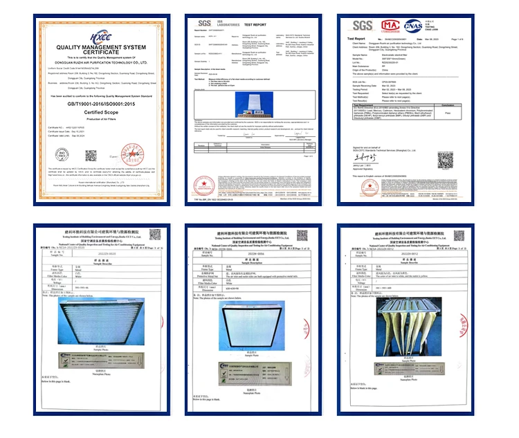 Customized Aluminum Frame Air Filter Element Medium Efficiency Air Filter F5/F6/F7/F8/F9  Medium Efficiency Filter
