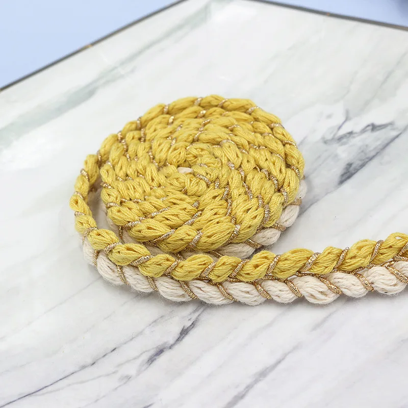 ZSY New Arrival Cotton Gimp Braided Cross Braid Trimmings Small fragrance gold lace trim