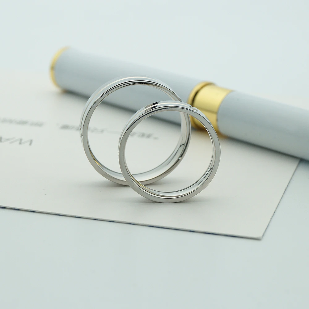 Trendy 925 Silver Cross Men Ring Polish Finishing Couple Wedding Ring Set Engagement Rings For Men and Women