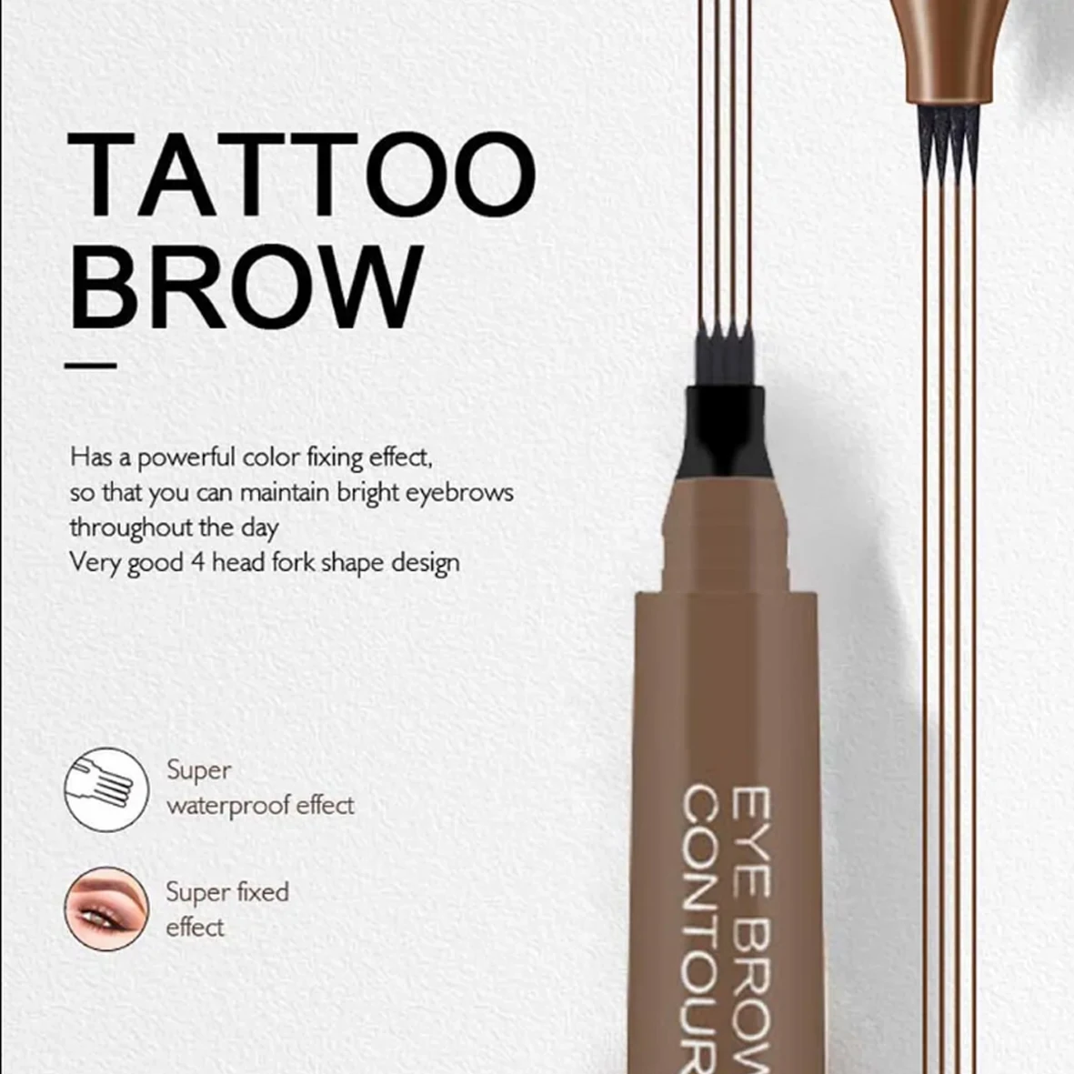 High Quality Waterproof Microblading Natural Brow Pen Eyebrow Contouring Pen Micro-Fork Tip Applicator Microblading Eyebrow Eye