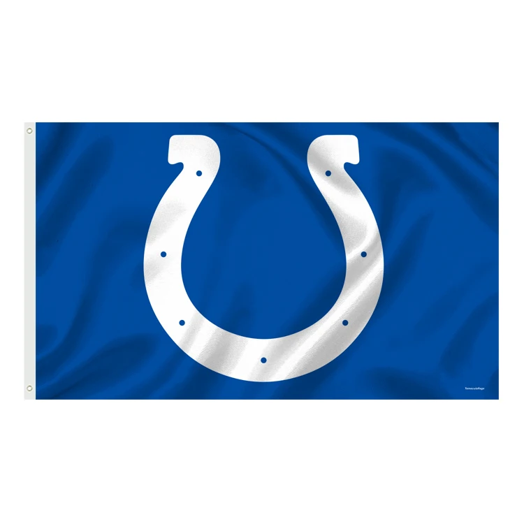 100% Полиэстеровые пользовательские американские футбольные мячи Nfl команды жеребят флаги 3x5 футов оптовая продажа индийских