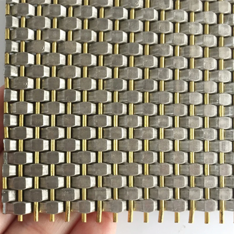 Stainless Steel Metal Mesh Cladding Antique Brass Plated for elevator door&wallpaper cage