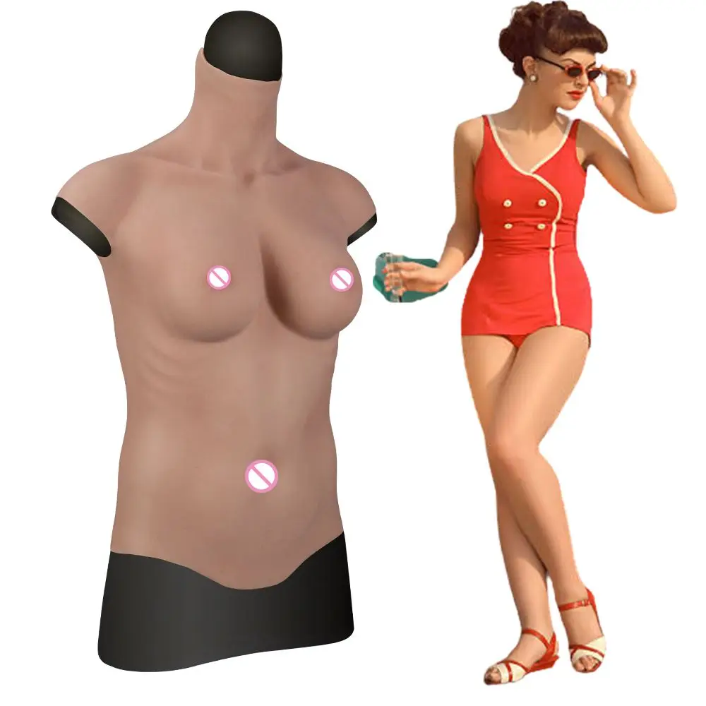 realistic crossdresser false silicone boobs artificial fake breast form for men crossdressing fake bust CD TD transvestite male