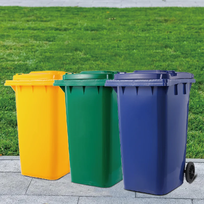120L customized rectangular sanitary plant dust bin recycling big capacity small outdoor garbage can