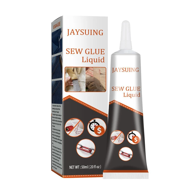 Jaysuing 50ML Waterproof Fabric Glue Effective Nylon Fabric Glue Easy To Use Adhesive Glue For Fabric