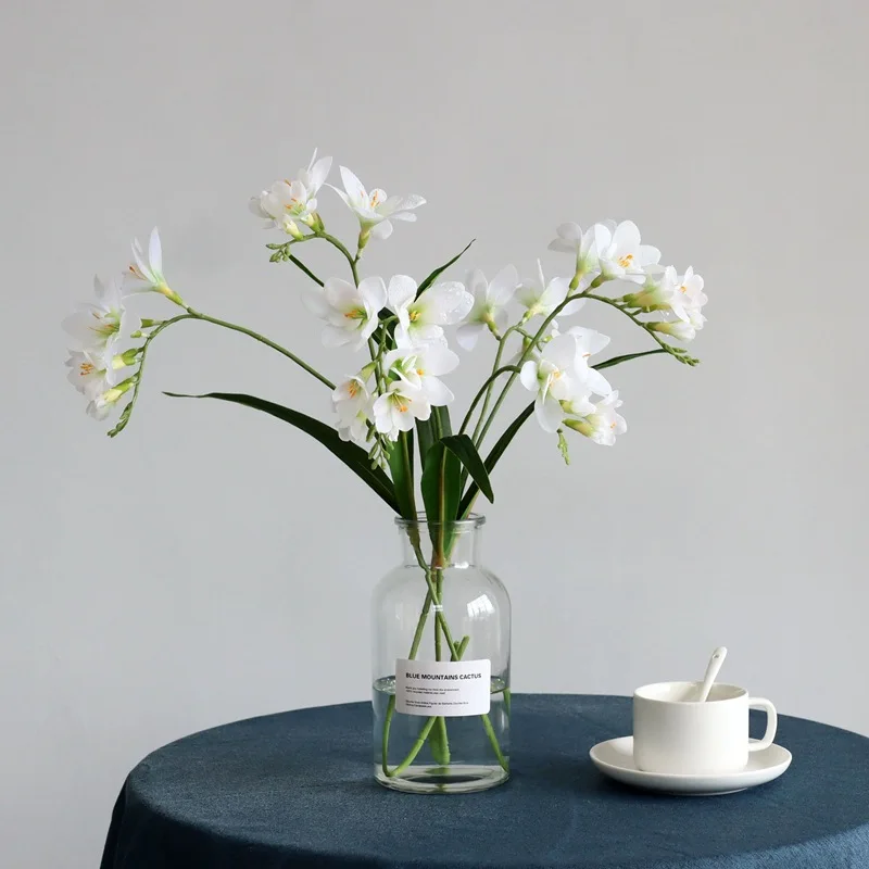 real touch Two-fork feel moisturizing fragrant shenlan Wedding home Arrange flowers potted fasciole Artificial flower orchid