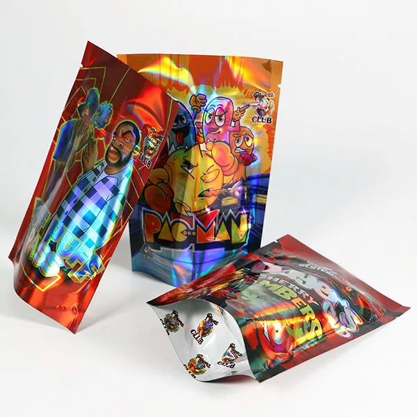 Custom Printed Logo Plastic Mylar Seed Smell Proof Edible Packaging Bag With Zipper