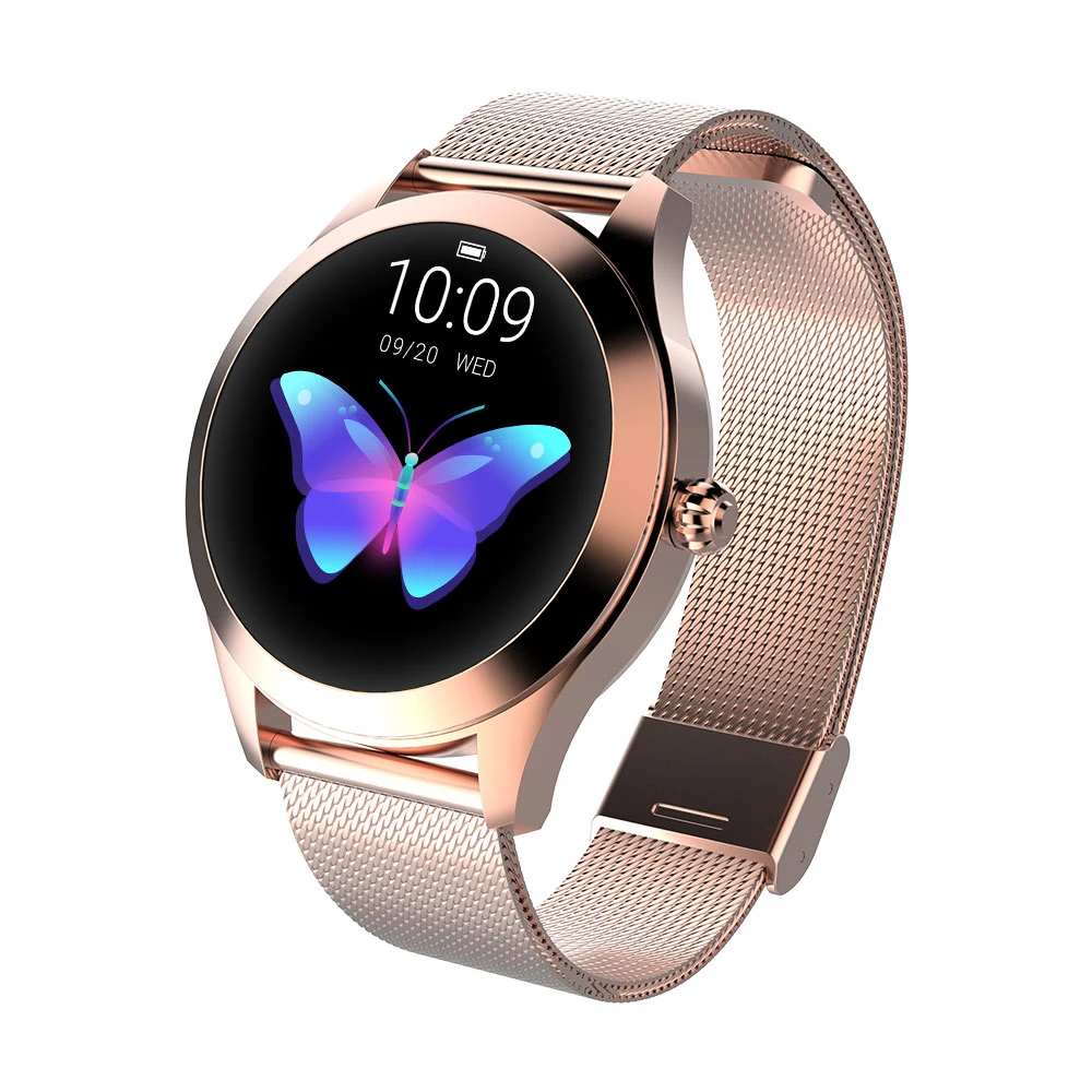 В наличии Smart Watch Женщины KW10 Мониторинг сердечного ритма IP68 Водонепроницаемый мульти-спортивные режимы Фитнес-браслет Sm