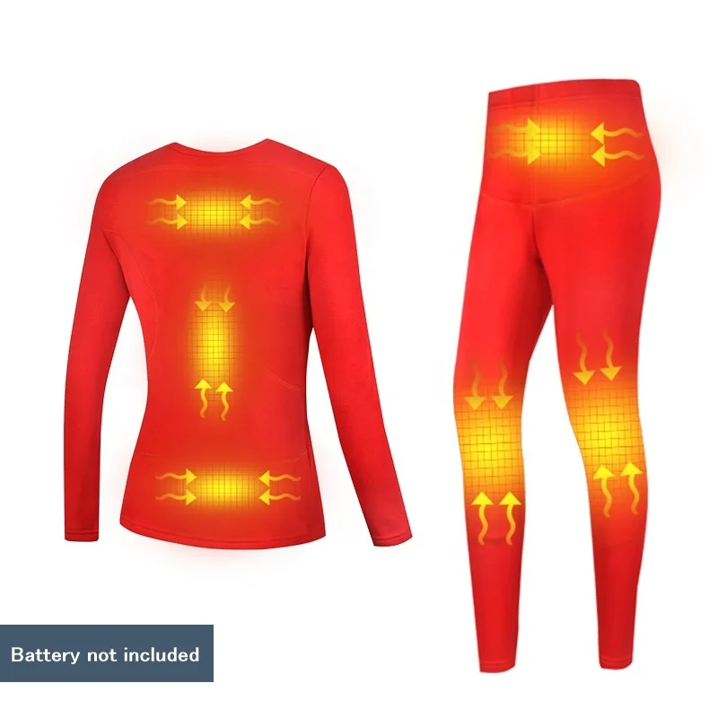 New arrival Thermal underwear Men Women Winter Long Warm Electric Set Heating Thermal Underwear