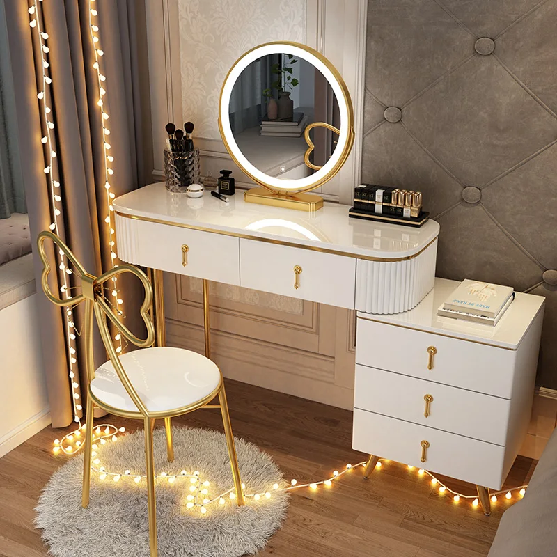 Bedroom Modern Minimalist Small Apartment Storage Cabinet Integrated Nordic Light Luxury Net Red Ins Makeup Dressing