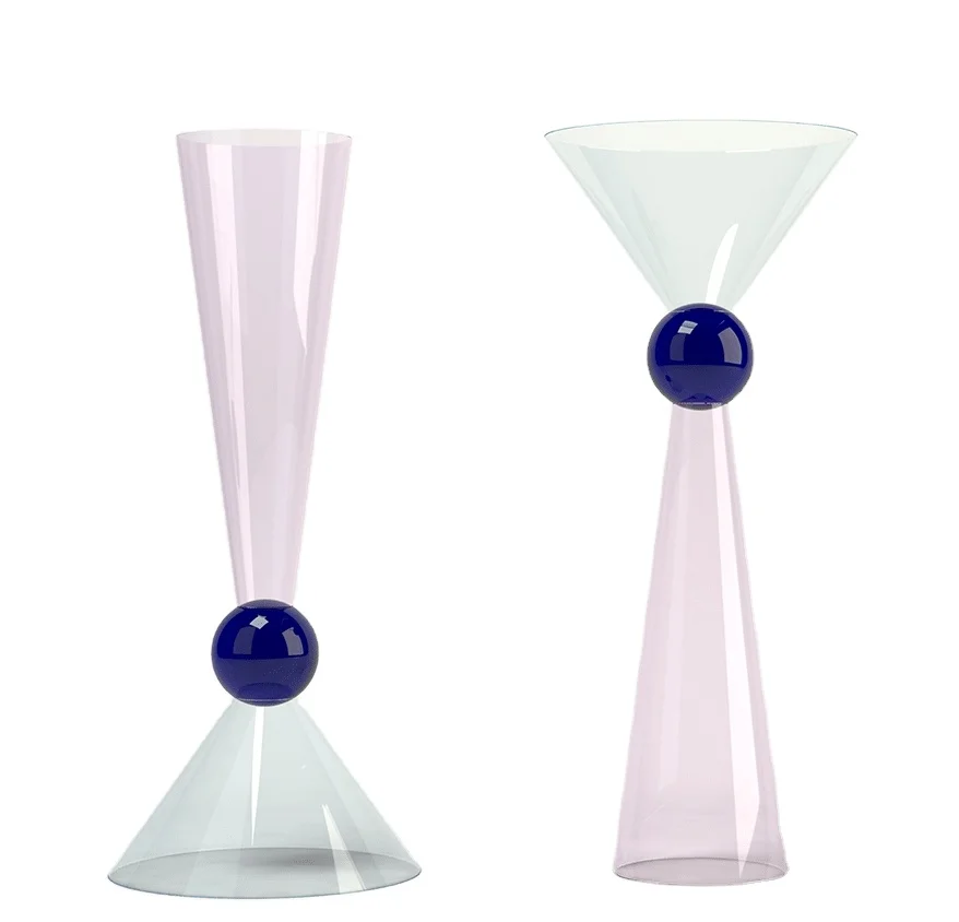 Оптовая продажа индивидуальная кухня винтажная цветная стеклянная чашка для мартини Коктейльная свадебной вечеринки