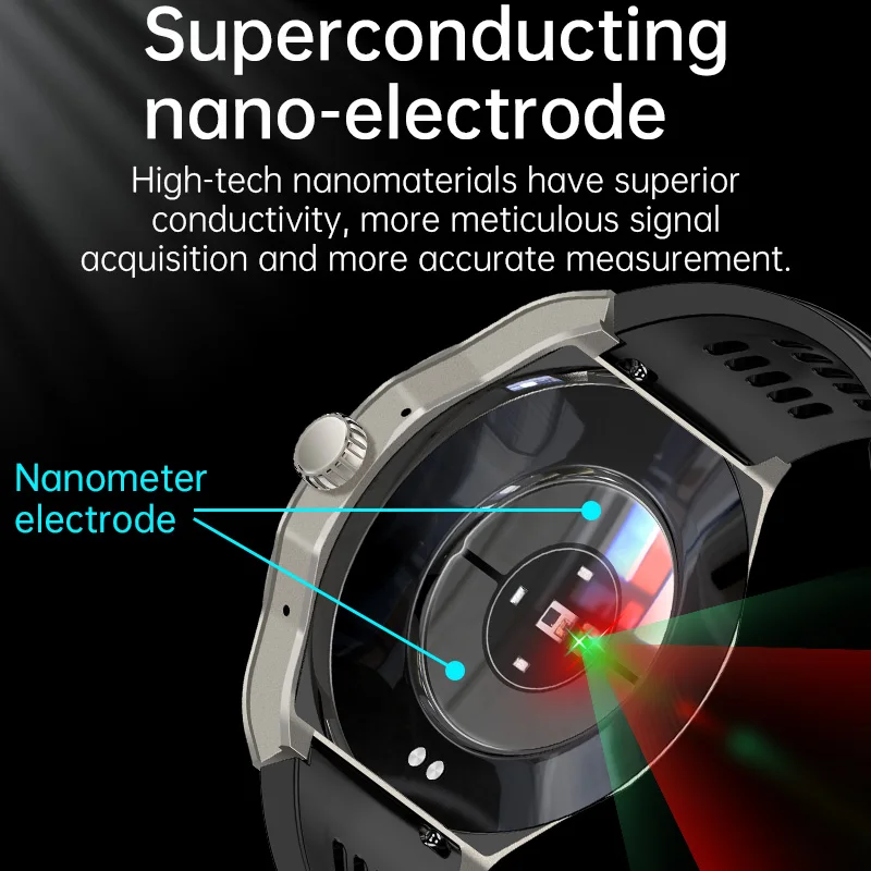 1.43inch AMOLED URIC ACID blood lipid voice assistant radiation level oxygen ecg SOS music dialing call fitness smart watch