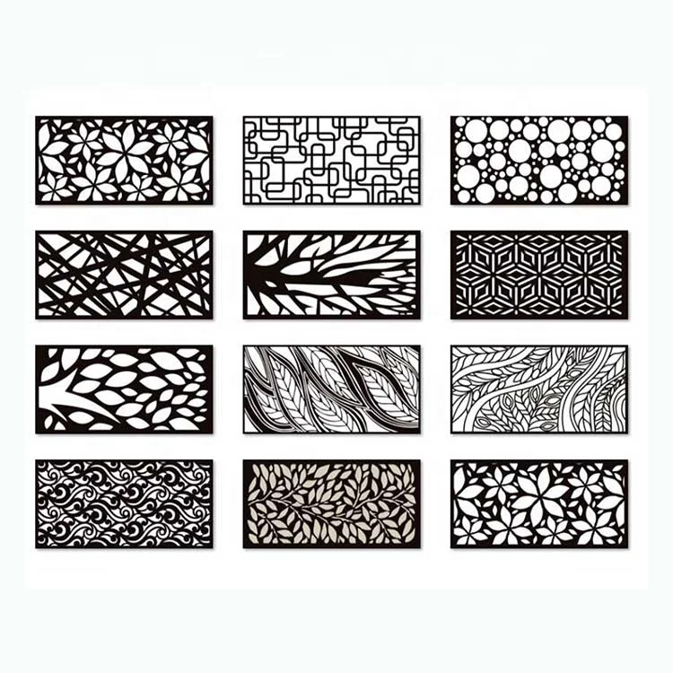 
Customized Laser Cut Decorative Metal Panel Screen Outdoor Metal Privacy Screen Garden Screen 