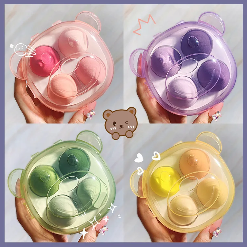 Customized Logo Mix Colors Multi Shapes Latex Free Beauty Make Up Sponge Pink Red Yellow Cosmetic Puff Makeup Sponges Blender