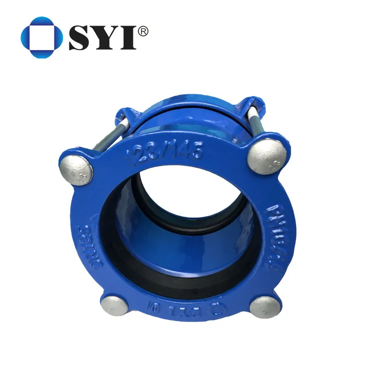 SYI Pipe Joint Easy To Install Ductile Iron Universal Flexible Coupling For PVC Pipe