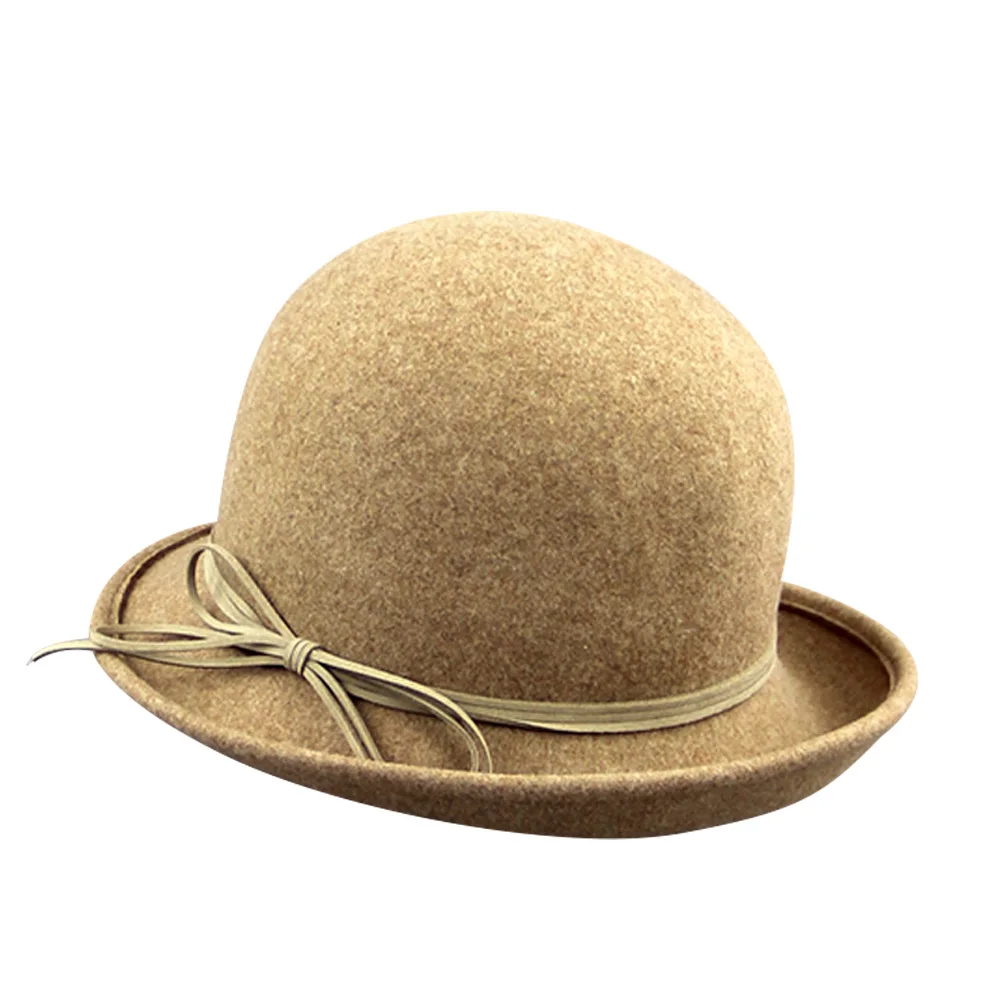 LiHua Hot Selling Ladies Wedding Hats Ladies Church Hats Sinamay Wool Felt Hat