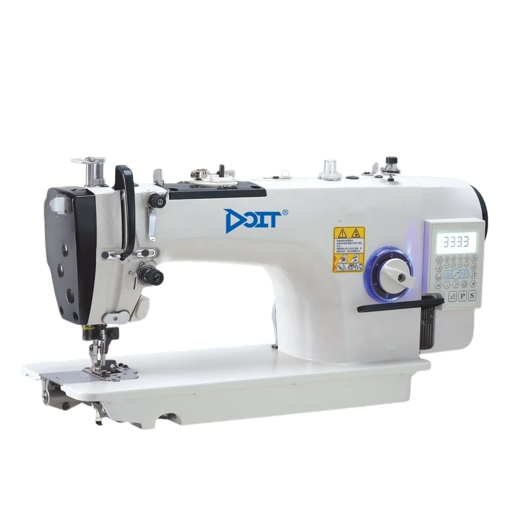 DT 6200-D4 DOIT Direct Drive Computerized Single Needle Lockstitch Sewing Machine Price With Edge Cutter For Rolled-Edge