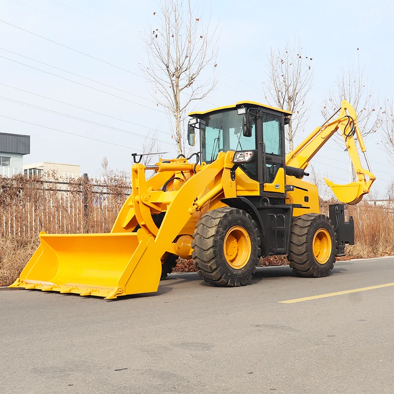 Export large load wheeled backhoe loader 4*4 off-road wheeled backhoe loader with A/C in Central America
