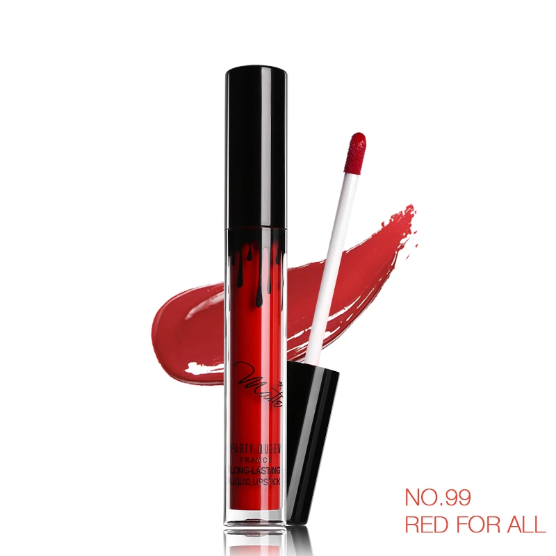 Party Queen Long Lasting Comfortable Matte Liquid Lipstick Makeup Moist No Transfer Smooth Intense Waterproof Lip Gloss